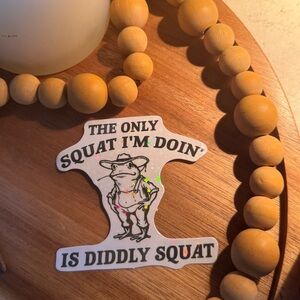 Quirky Home Design Sticker with Funny Frog